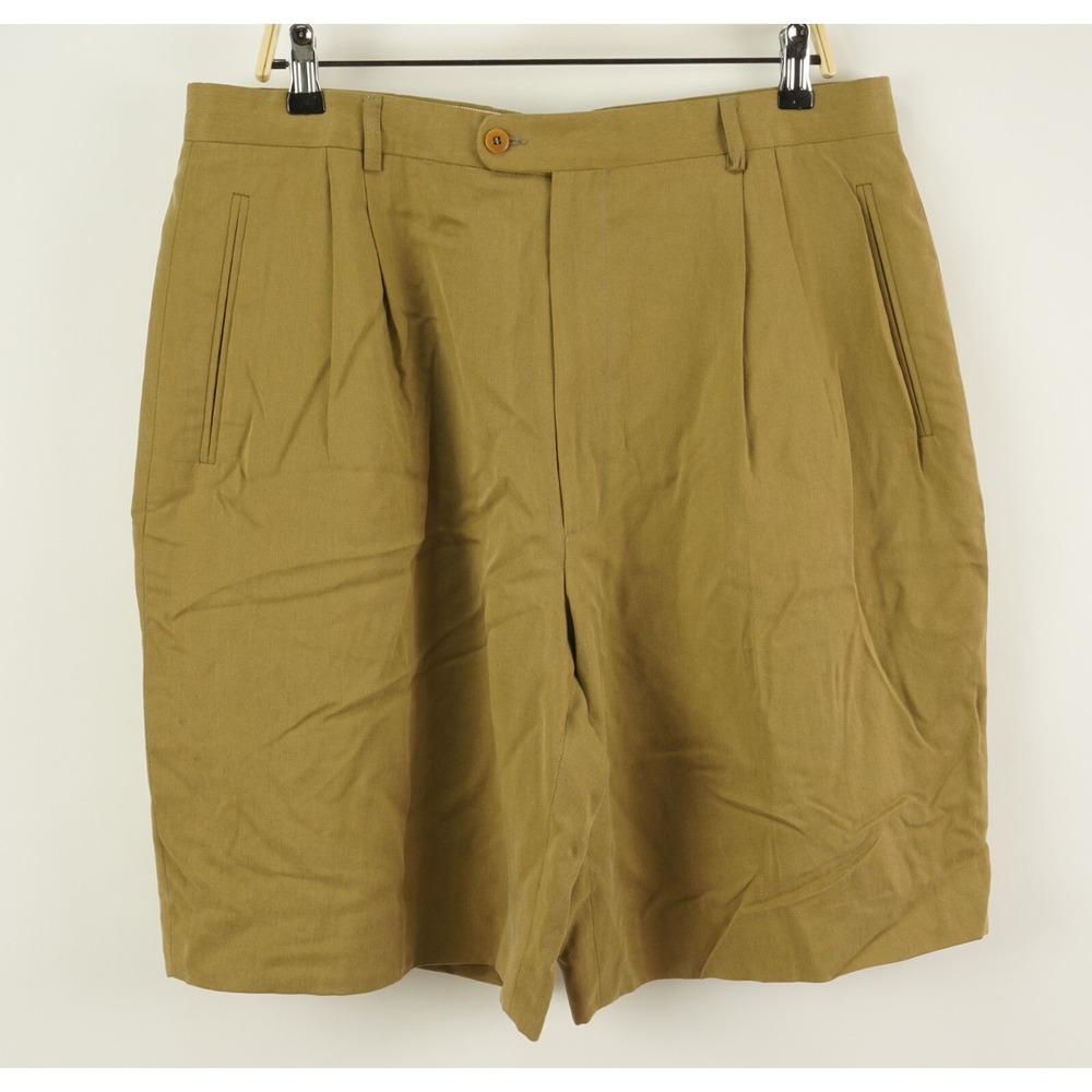 Recent Zanella Sammy Lyocell Summer Shorts Men's 36 x 10" Tan Twill Pleated